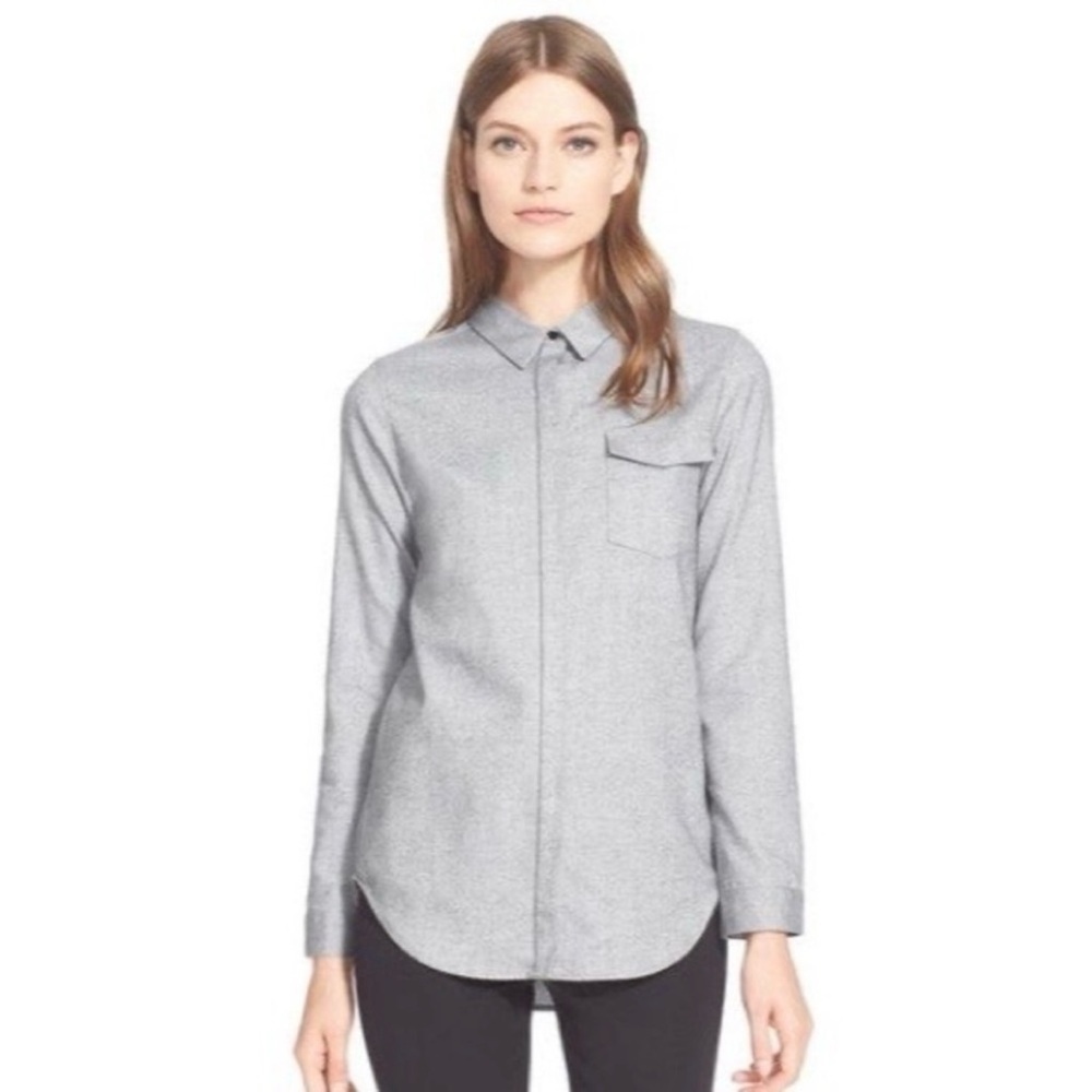 AYR The Brushed Twill Button Up Long Sleeve Shirt
Heather Gray